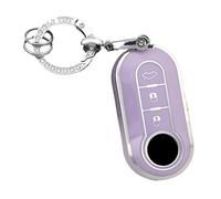 Funda Protectora De TPU para Llave con Llavero para Citroën para Jumper Funda Llave(Purple Set 1)