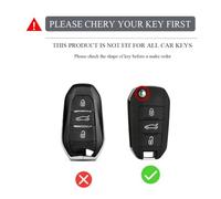 Funda Protectora De TPU para Llave De Coche para Citroën C4(Black Gold,Set 2)