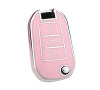 Funda Protectora De TPU para Llave De Coche para Citroën C4(Pink,Case)
