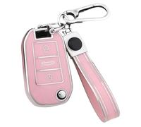 Funda Protectora De TPU para Llave De Coche para Citroën C4(Pink,Set 3)