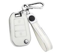 Funda Protectora De TPU para Llave De Coche para Citroën C4(White Sliver,Set 3)