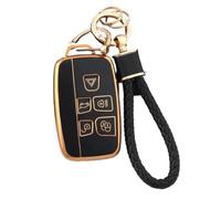 Funda Protectora De TPU para Llave De Coche para Jaguar XE XJ XF para Guitarra(Black Gold)