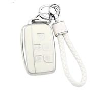 Funda Protectora De TPU para Llave De Coche para Jaguar XE XJ XF para Guitarra(White Sliver)