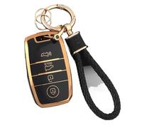 Funda Protectora De TPU para Llave De Coche para KIA para Sportage para Cerato para Optima K2 K3 K4 K5 para Rio(Black Gold,Set 2)