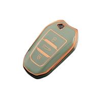 Funda Protectora De TPU para Llave De Coche para Peugeot 2008 3008 4008 5008 308 408 508(Verde)