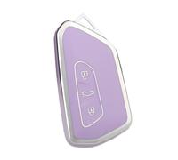 Funda Protectora De TPU para Llave De Coche para Seat para León MK4(Purple)