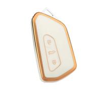 Funda Protectora De TPU para Llave De Coche para Seat para León MK4(White Gold)