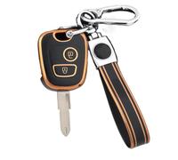 Funda Protectora De TPU para Llave Inteligente Coche Llavero con Llavero para Citroën C1 C2 C3 C4(Black Gold,Set 3)