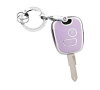 Funda Protectora De TPU para Llave Inteligente Coche Llavero con Llavero para Citroën C1 C2 C3 C4(Purple,Set 1)