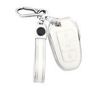 Funda Protectora De TPU para Llave Inteligente De Coche para Citroën C1 C2 C4 C6 C3-XR Grand DS3 Y DS5(White Sliver,Set 3)