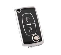 Funda Protectora De TPU para Llaves De Coche para Peugeot 107 207 307 308 407 607 3008 5008(A Black Sliver)
