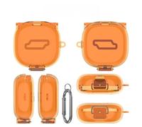 Funda Protectora de TPU para SHOKZ Open Fit 2+T921auriculares con Cierre Seguro Funda rígida de TPU SOFE, Resistente a los Golpes, Funda Impermeable con Cobertura Total y Kit (Transparente Naranja)