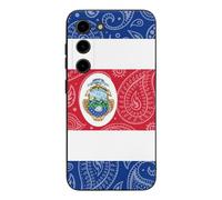 Funda protectora de TPU ultradelgada con estampado de cachemira de la bandera de Costa-Ri-ca compatible con Galaxy S23/Plus/funda protectora de TPU ultra delgada