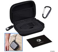 Funda protectora de viaje / almacenamiento para Trezor One Bitcoin / Cryptocurrency billetera - Funda de nylon con bolsillo de malla (para cable USB) y mosquetón - Cremallera de alto grado - Ligero