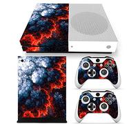 Funda protectora de vinilo para consola Microsoft Xbox One Slim, Volcanic Xbox One S Skins Wrap Sticker con dos calcomanías de control inalámbrico gratuitas