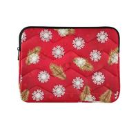 Funda protectora decorativa para laptop, funda protectora universal para laptop, accesorios de computadora para computadora Pro de 13 pulgadas, copos de nieve de oro blanco, Navidad, tamaño mediano