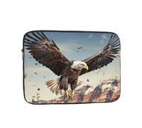 Funda protectora delgada a prueba de golpes para laptop, un águila vuela sobre la funda para laptop, bolsa de transporte para computadora de 10 pulgadas