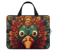 Funda protectora delgada para portátil de 13 pulgadas, diseño de pavo feliz y hojas