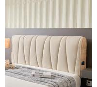 Funda protectora elástica for cabecero, todo incluido, a prueba de polvo | Compatible con camas individuales, dobles y king size | Decoración moderna for dormitorios(Ivory White,200cm (79in))