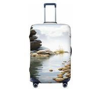 Funda Protectora elástica Lavable para Maletas Pierres Travel Luggage, Moderna, elástica, a Prueba de Polvo, para Maletas de 18 a 32 Pulgadas, Color Negro, L