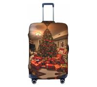Funda protectora elástica lavable y resistente a los arañazos para maleta, diseño Merry Christmas Too, color blanco, blanco, medium