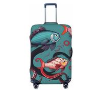 Funda protectora elástica para cañas de pescar, apta para equipaje de 18 a 32 pulgadas, Pescado y pulpo, S