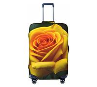 Funda protectora elástica para compartimento de equipaje con imagen de rosa amarilla, adecuada para equipaje de 18 a 32 pulgadas, Imagen de rosa amarilla, M