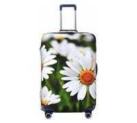 Funda protectora elástica para compartimento de equipaje con imagen de rosa amarilla, adecuada para equipaje de 18 a 32 pulgadas, Margaritas blancas, XL