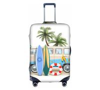 Funda protectora elástica para equipaje de surf con aletas de buceo y esnórquel, para maleta, lavable, antiarañazos, ajuste de 18 a 32 pulgadas, White, M