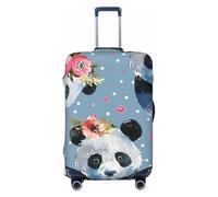 Funda protectora elástica para equipaje de viaje, diseño de panda gigante con graffiti, antiarañazos, Black, L