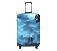 Funda protectora elástica para equipaje, diseño gótico, esqueletos, cementerios, zombis, vampiros, antiarañazos, Black, S