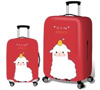 Funda Protectora EláStica para Maleta De Viaje,Caricatura Roja Adorable Fundas para Maletas,Funda Protectora para Maleta con Cremallera,Lavable,A Prueba De Polvo,Luggage Cover (Color 3,XL(29-32inch))