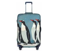 Funda protectora elástica para maleta, diseño de pingüino, mejora la protección, se adapta a viajeros unisex, White, XL