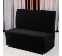 Funda protectora elástica para sofá de 2 plazas, funda elástica para futón, se adapta a muebles de tela negra de 110 a 130 cm y elegante protector de sofá