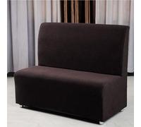 Funda protectora elástica para sofá de 2 plazas, parte inferior elástica, se adapta a futón de 110 a 130 cm, color café, funda universal para asiento de sofá, fácil de limpiar