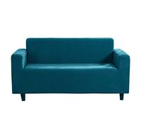 Funda protectora elástica para sofá de 3 plazas, antideslizante, elástica, decorativa, para sala de estar, decoración del hogar, color azul