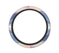 Funda protectora elástica para volante de coche con estampado de mariposas azul-moradas de 15 pulgadas, universal, antideslizante, elástica, transpirable, de goma suave.