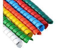 Funda Protectora en Espiral, 1 Metro Tubo de protección de tubería Flexible Funda de Cable Organizador de línea Cubierta de Tubo de bobinado de Cable(Green,ID 16mm)