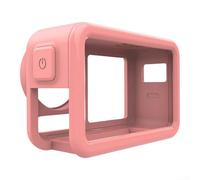 Funda protectora específica para DJI Action 5 Pro con refuerzo de esquina integrado y capas de TPU+PC para cobertura multiángulo (rosa)
