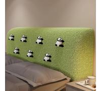 Funda protectora extensible para cabecero, colorida a prueba de polvo, para dormitorio, diseño sólido, ajuste universal (A-verde, 160 x 70 cm), perfecta para decoración del hogar