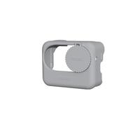 Funda Protectora Funda de Silicona con Tapa para Insta360 GO 3S Funda con Compartimento para batería (Gray Battery Compartment Cover)