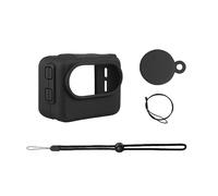 Funda Protectora Funda de Silicona para Insta 360 GO3 Tapa del Objetivo Accesorios de protección Funda Protectora para cámara Deportiva Funda Resistente a caídas Accesorios para cámaras (Black)