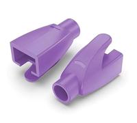 Funda Protectora - Funda para Conector RJ45, Color Morado, Paquete de 100 Unidades, Ideal para Proteger y prolongar la Vida útil de Conexiones.*