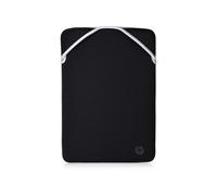 HP Funda Protectora Reversible para Portátil de hasta 15,6" - (Tela de Neopreno, Cierre Esquinero Sin Cremallera), Color Plateada y Negro