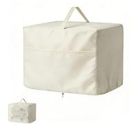 Funda protectora impermeable de tela Oxford 600D para cortadora de carne, cubierta antipolvo con bolsillos y asas para cocina (Beige, 52 * 45 * 38 cm)