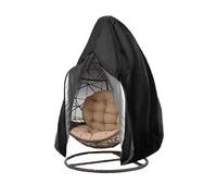 Funda protectora impermeable for silla de patio, color negro, con cremallera, for exteriores(Black 230x200CM)