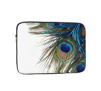 Funda protectora interior para portátil de 13 pulgadas, diseño de plumas de pavo real, portátil y adecuada para viajes de negocios o viajes