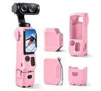 Funda Protectora la cámara para Insta360 Luna Ultra, Funda Protectora Resistente a los arañazos con Agarre de Silicona y Protector de Pantalla con lámina de Cristal