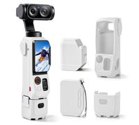 Funda Protectora la cámara para Insta360 Luna Ultra, Funda Protectora Resistente a los arañazos con Agarre de Silicona y Protector de Pantalla con lámina de Cristal