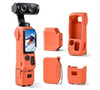 Funda Protectora la cámara para Insta360 Luna Ultra, Funda Protectora Resistente a los arañazos con Agarre de Silicona y Protector de Pantalla con lámina de Cristal